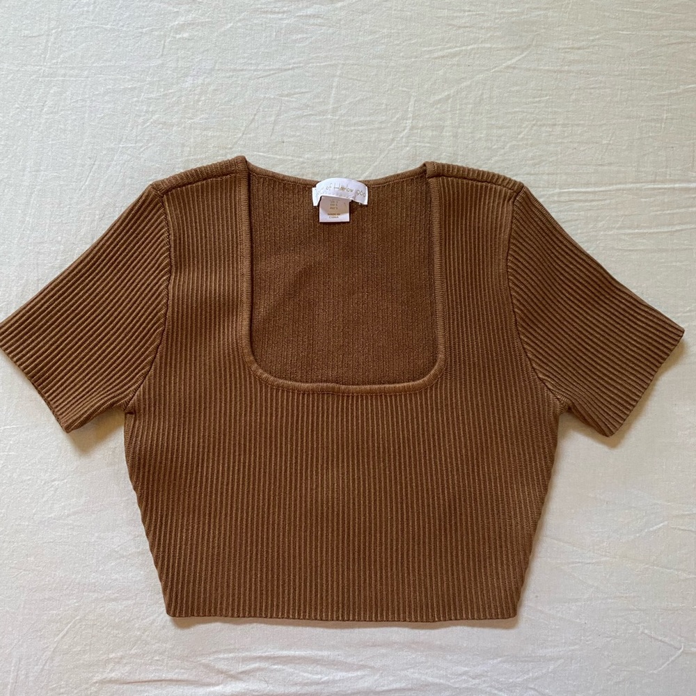 HOUSE OF HARLOW ribbed top